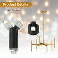 thumbnail image 4 of Adaptador para techo inclinado Uxcell, adaptador de accesorio de luz de techo inclinado de rosca fina M10 de 180 grados, negro, 2 piezas, 4 of 6
