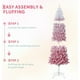 thumbnail image 5 of Yeshouse Árboles de Navidad preiluminados. Árbol de Navidad tipo lápiz nevado con base plegable., 5 of 9