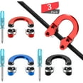 thumbnail image 1 of 3 Sets Archery Buckle Compound Bow Metal D Buckle Metal D Buckle Notch Buckle Release with Screwdriver for Hunting Accessories, 1 of 5
