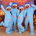 thumbnail image 2 of Funny Big Mouth Monster Onesie Silly Monster Onesie with Comb Plush Pajamas Home Loungewear (No Shoes Included), 2 of 13
