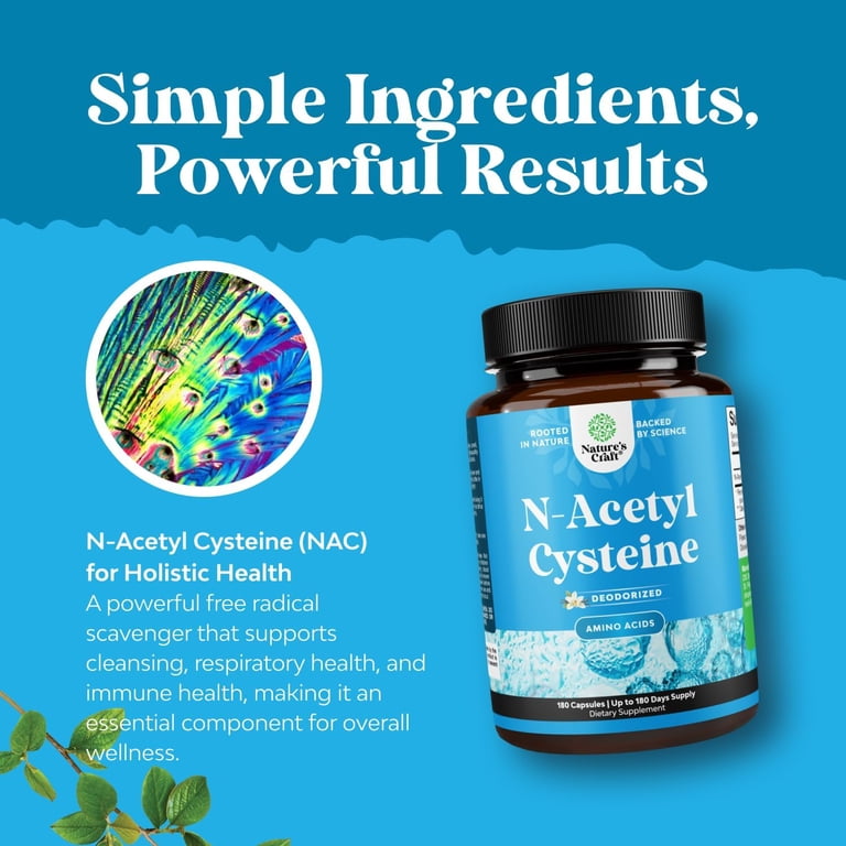 n acetyl l cysteine and glutathione supplement NAC Supplement N-Acetyl Cysteine 600mg per Serving
