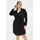 thumbnail image 1 of Vestido de Satín Plisado Roman Fashion Talla Extra 12248 Negro 42, 1 of 7
