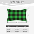 thumbnail image 6 of Daiia Buffalo Plaid Green Black Bedding Waterproof Pillow Protector Zippered Queen – Bed Bug Proof Pillow Encasement-16"x24", 6 of 9