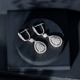thumbnail image 5 of Rosec Jewels Certified Moissanite Drop Earrings - D Color VS1 Clarity - Wedding Earrings for Bride - with Jewelry Box, 14K White Gold, 5 of 9