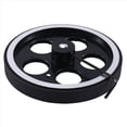thumbnail image 3 of 4pcs 300Mmx6Mm Industrial Aluminum Rubber Measuring Encoder Meter Wheel for Industrial Encoder,4 x Encoder Wheel 4 x Wrench,Black, 3 of 8