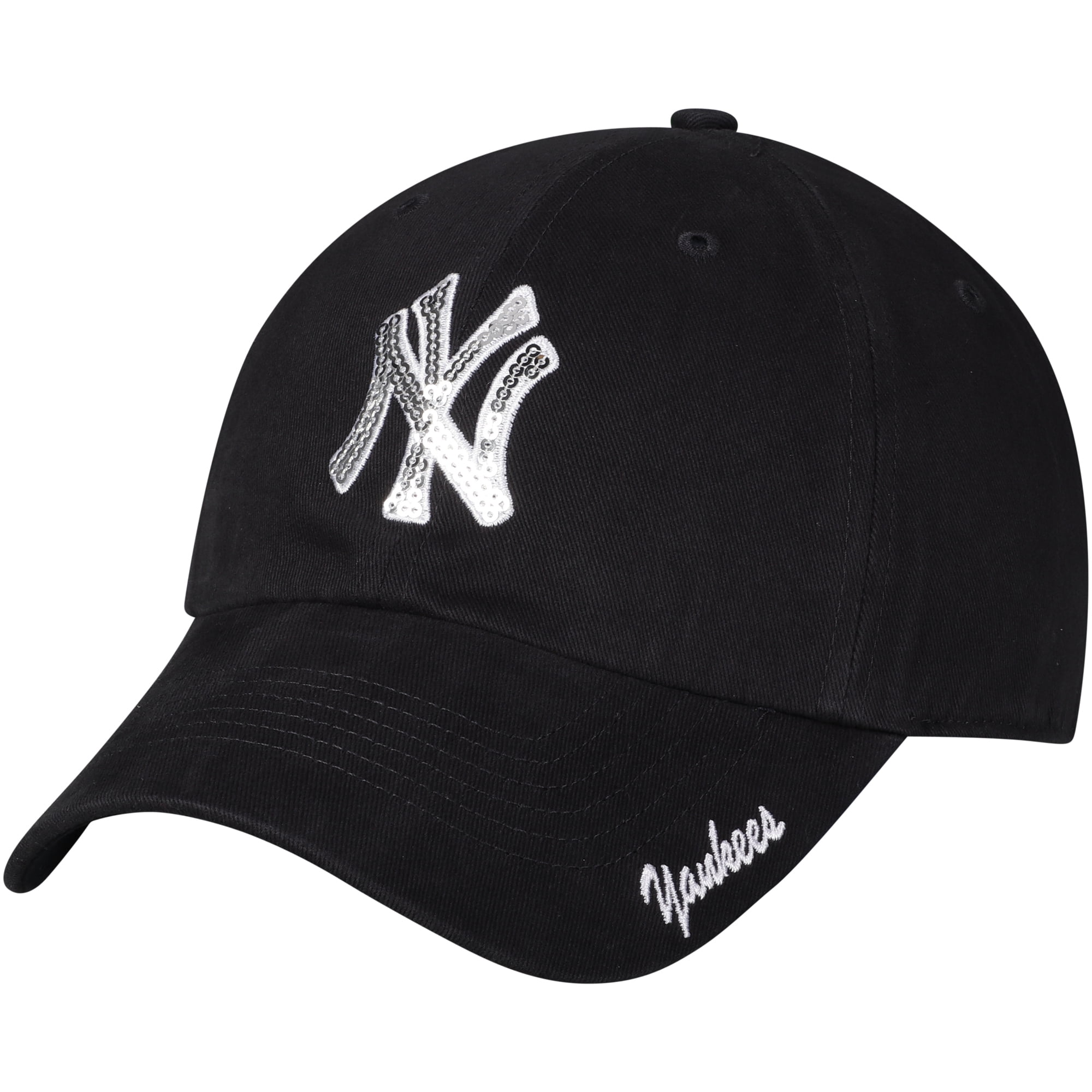 Women's '47 Navy New York Yankees Sparkle Adjustable Hat OSFA by TWINS ENTERPRISE INC/47 BRAND
