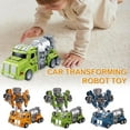 thumbnail image 5 of Kids Car Mixer Truck Transformation Robot Soldier Toy Vehicle Engineering, 5 of 9
