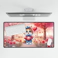 thumbnail image 4 of Happy Valentine’s Day Adorable Maine Coon Kitten Holding Heart Balloon Desk Mat Full Keyboard Mouse Pad Cat Lover Kitten Owner Gifts Large Mousepad - 00030, 4 of 5