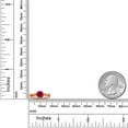 thumbnail image 3 of Gem Stone King 18K Rose Gold Plated Silver Red Created Ruby Engagement Engagement Ring for Women (1.19 Cttw, Gemstone July Birthstone, Round 6MM, Size 6), 3 of 3
