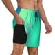 thumbnail image 2 of Fotbe blue green colors Traje de Baño para Hombre – Shorts de Natación de Secado Rápido con Forro y Bolsillos-Medium, 2 of 6