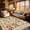 Beige Floral, variant on Pentantan 2'x8' Floral Area Rugs, Machine Washable Rug for Living Room- Soft Indoor Carpet, Low Pile for Bedroom, Dining Room, Playroom, Office, Green