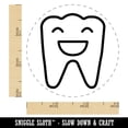 thumbnail image 2 of Happy Smiling Tooth Dentist Self-Inking Rubber Stamp Ink Stamper - Blue Ink - Small 3/4 Inch, 2 of 7