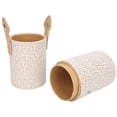 thumbnail image 2 of Portátil PU cuero maquillaje cepillo taza tubo titular viaje cosmético contenedor herramienta albaricoque, 2 of 5