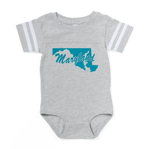 CafePress - 3 Maryland - Cute Infant Baby Football Bodysuit