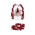 thumbnail image 5 of Elippeo Family Matching Pajamas Christmas Pjs Holiday Nightwear Sleepwear Sets Long Sleeve Pjs, 5 of 6