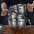 thumbnail image 1 of Xihbxyly Juego de Tazones de Acero Inoxidable para Mezclar, Cuenco Multifuncional Grueso, Asa Práctica, Ideal para Almacenar Alimentos, Preparar Comida, Picnic Al Aire Libre, Uso Familiar, 3 Tamaños, 1 of 7