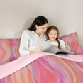 thumbnail image 5 of Castle Fairy Gradient Stripes Full Size Comforter Sets,Abstract Lines Bedding Sets, 5 of 8
