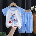 thumbnail image 2 of Toddler Boy Summer Outfits Clothes Kids Shorts Set Cotton 2 Piece Clothing Sets 6-12 Months 12-24 Months 2t 3t 4t 5t 6t 7t 8t 9t Children 7-8 Years, 2 of 4