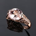 thumbnail image 4 of Women Ring Faux Morganite Hollow Out Jewelry Electroplating Long Lasting Finger Ring Engagement Promise Ring, 4 of 8