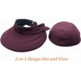 thumbnail image 3 of YEKEYI Sun Hats for Women with UV Protection Wide Brim Sun Hat Visor Summer Beach Outdoor Foldable Womens Cap, 3 of 7