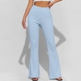 thumbnail image 6 of QATAINLAV Yoga Pants for Women High Waisted Butt Lifting Workout Flare Leggings Gym Running Tummy Control Trousers Light Blue XXL, 6 of 10