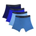 thumbnail image 2 of Bóxer Fruit of the Loom Talla M Low Rise Azul 4 Piezas, 2 of 4