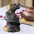 thumbnail image 1 of Mascota de té chino, dragón Kung Fu, adorno para mascotas, regalo para amantes del té de arcilla, estatuilla creativa, decoración de juego de té para dorado y gris oscuro, 1 of 8