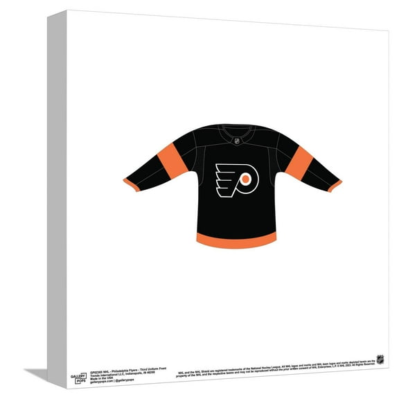 Gallery Pops NHL - Philadelphia Flyers - Third Uniform Front Canvas Wall Art, Unframed Version, 12" x 12"
