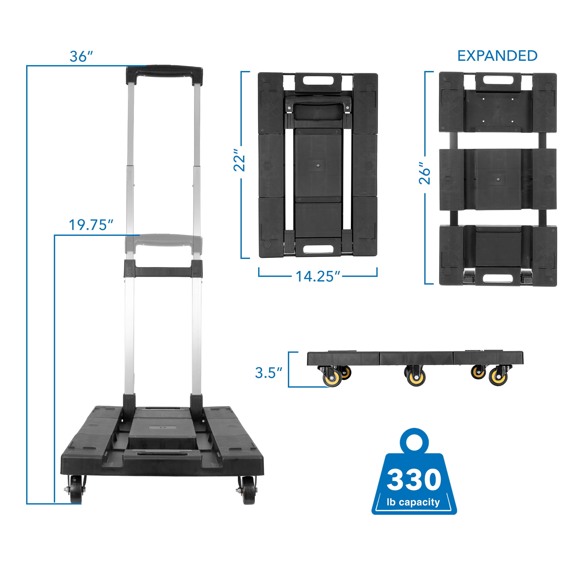 Mount-It! Folding Hand Truck Dolly