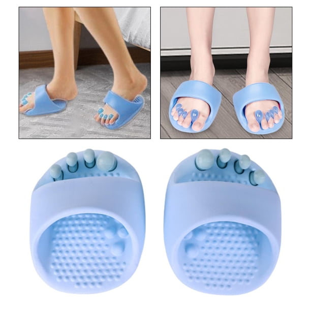 Pantuflas con separadores de dedos,Ensanchador y separador de dedos para dedos en martillo,Zapatillas de masaje de media suela para mujer para interior de casa,Pantuflas con separador de dedos