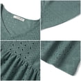 thumbnail image 6 of UVN Summer Blouses for Women Short Sleeve V Neck Peplum Tunic Tops Casual Babydoll Flowy T Shirts, 6 of 8