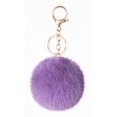 thumbnail image 2 of 18 Pieces Pom Poms Keychain Pom Poms Fluffy Balls Rabbit Faux Fur Pom Pom, 2 of 3