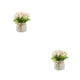 thumbnail image 1 of Bewildely Flores artificiales Arreglos de flores de seda Plantas falsas en maceta Bonsái realista para Sala de estar Oficina Decoración Tipo 1 2Conjunto, 1 of 6