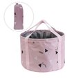 thumbnail image 1 of Lavabo de baño plegable de 24 litros para pies grandes, spa portátil para pies, bañera de remojo, cubo de agua plegable para viajes, camping, color rosa, 1 of 5