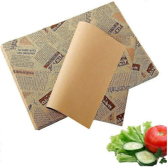 Cheese Paper, Wax Paper, 100 Sheets, Baking Paper, Newspaper Look, Bread Paper