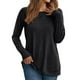 thumbnail image 2 of Conjuntos de trabajo para mujer,Camisa de manga larga con bloques de color para mujer, blusa informal de cuello redondo, blusa de poliéster para uso diario, sopatenor, 2 of 8