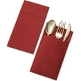 BloominGoods Colored Paper Disposable Dinner Napkins with Flatware