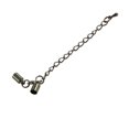 thumbnail image 4 of Conector de pulsera de cadena con cierre de tapas de tubo de cordón de 12,5 mm Hematita Jet Black, 4 of 6