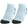 Men Exercise Athletic Stockings Compression Sport Ankle Socks White Blue Pair