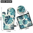 thumbnail image 6 of Tropical Palm Leaves in Hawaii Kitchen Oven Mitt and Pot Holder Sets 2 Pcs for Baking, Cooking and Grilling, Heat Resistant Up To 392 °F, 6 of 7