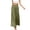 Army Green, variant on Fesfesfes Women Pant Fashion Casual High Waist Elastic Waist Solid Color Ruffle Wide Leg Long Pants