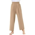 thumbnail image 2 of KISSMODA Girls Casual Pants High Waist Wide Leg Flowy Loose Long Trousers 4-14 Years, 2 of 4