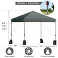 thumbnail image 3 of Gymax 8x8 FT Pop up Canopy Tent Shelter Wheeled Carry Bag 4 Canopy Sand Bag Grey, 3 of 10