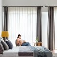 thumbnail image 4 of AIR-Curtain Rods for Windows 72 to 144 Inch, 1'' Diameter Adjustable Curtain Rod With Cylindrical End Cap (Black, 180-365cm), 4 of 4