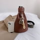 thumbnail image 3 of Riñonera Bolso Mujer Casual Cintura Vintage Sólido Pecho Regalos para Amigas Marrón, 3 of 9