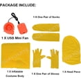 thumbnail image 4 of Inflatable Masquerade Costume Full Body Suit Air Blow Up Costumes Jumpsuit Suit,Height 4'11"-6'3",Yellow, 4 of 7