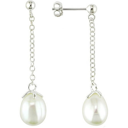 Miabella 9-10mm Keshi White Pearl Sterli