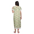 thumbnail image 3 of Moomaya Printed Sleepwear Cotton Ruffled Border Womens Maxi Nightdress, 3 of 5