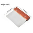 thumbnail image 4 of Scraper Stainless Steel Chopper Spatula Slicer Baking Tools Baking Tools Dough Scraper Spatula for Dough Pastry Pancakes, Wooden Handle, 4 of 7