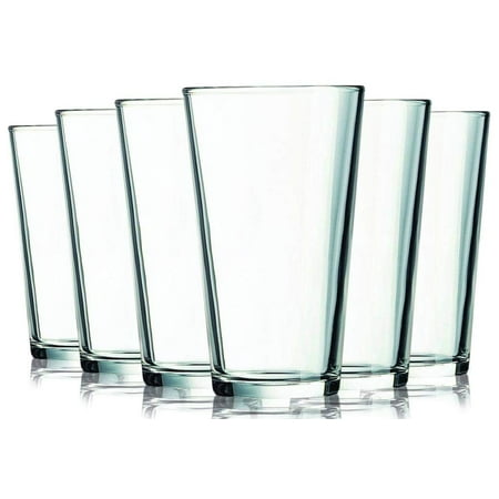 Clear Colored Mixing Glasses - 16 oz. set of 6- Additional Vibrant Colors Available by TableTop King